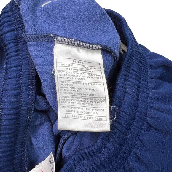 Nike VTG Y2K Jogger Taper Sweatpants Zipper Ankle Navy Blue Womens S Small 4-6 - Picture 7 of 7